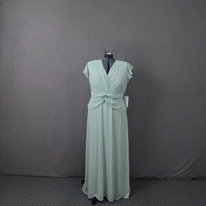 TFNC Plus Size 24 Bridesmaid Wrap Front Maxi Dress NWT